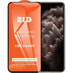 Apple iPhone 11 Pro Max Ekran Koruyucu 21D Tam Kaplayan Kavisli