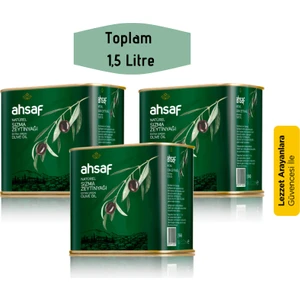 Natürel Sızma Zeytinyağı 500 ml -Teneke (3'lü Ekonomik Paket )