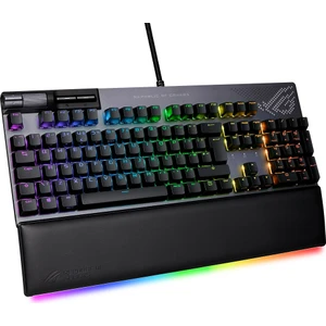 ROG STRIX FLARE II RED ANIMATE RGB OYUNCU KLAVYESİ DEĞİŞTİRİLEBİLİR ROG NX RED SWITCH LEDLİ EKRAN MEDYA KONTROLLERİ USB VE BİLEK DAYAMA