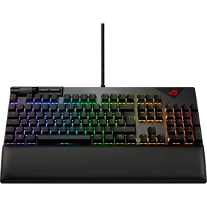 ROG STRIX FLARE NX RED RGB OYUNCU KLAVYESİ DEĞİŞTİRİLEBİLİR ROG NX RED SWITCH MEDYA KONTROLLERİ USB VE BİLEK DAYAMA