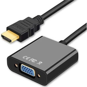 PrimeX Plus PX-1240S Dijital HDMI To VGA 30CM Görüntü Çevirici Aparat  Siyah