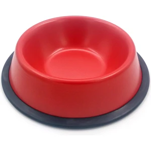 Kedi ve Köpek Için Kırmızı Çelik Mama ve Su Kabı 10 cm
