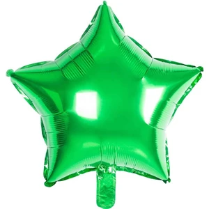 Patladı Gitti Yeşil Yıldız Folyo Balon 45 cm - Bebek Çocuk Parti Kutlama