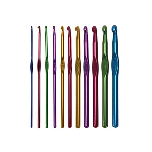 Ala Depo Metal Saplı Tığ Seti Yün - Penye - Makrome Örgü Tığ Seti 2,5-3-3,5-4-4,5-5-6-7-8-9-10 mm  11 Li
