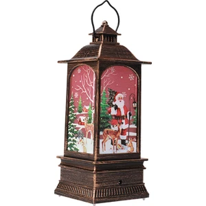 Müzikal Noel Fenerler Dekor Işıklı Masa Asılı Peri Gece Işıkları Bronz Renk Noel Baba (Yurt Dışından)