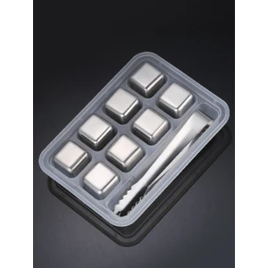 Tulip Kitchenware Viski Taşı, Yeniden Kullanılabilir Paslanmaz Çelik Buz Küpü Seti 25 x 15 x 3.5 cm. (Yurt Dışından)