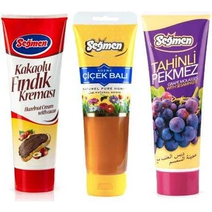 Tahinli Pekmez, Süzme Çiçek Balı ve Kakaolu Fındık Ezmesi (3'lü) Tüp