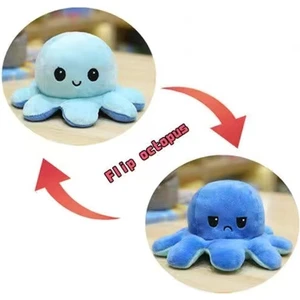20CM Çift Taraflı Ahtapot Peluş Oyuncak -  Mavi/lacivert (Yurt Dışından)