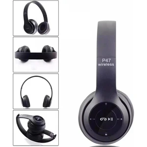 P47 Bluetooth Kablosuz Kulaklık - Siyah (Yurt Dışından)