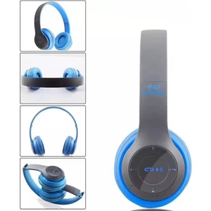 P47 Bluetooth Kablosuz Kulaklık - Mavi (Yurt Dışından)