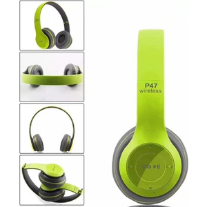P47 Bluetooth Kablosuz Kulaklık - Yeşil (Yurt Dışından)