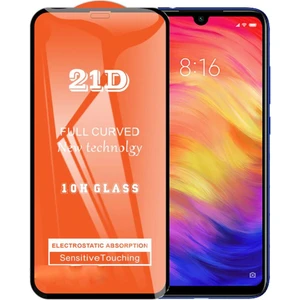 Xiaomi Redmi Note 7 Pro Ekran Koruyucu 21D Tam Kaplayan Kavisli