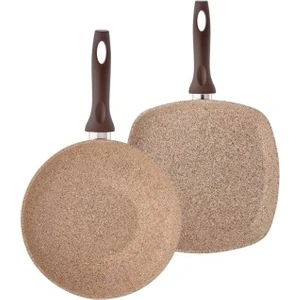 Creamy Tava Seti 28 cm Wok Tava & 28X28 Kare Tava