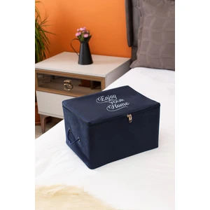 Mini Boy Baskı Detaylı Lacivert Hurç 30 x 22 x 18 cm