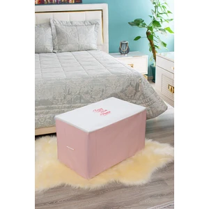 Büyük Boy Baskı Detaylı Pembe Çizgili Hurç 74 x 46 x 46 cm