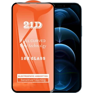 Apple iPhone 12 Pro Max 6.7 Ekran Koruyucu 21D Tam Kaplayan Kavisli
