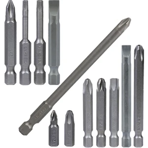 Matkap Bits Uç Vidalama Ucu Düz Yıldız Torx Uç (12 Parça)