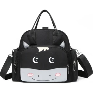 Lovehome Inek Desenli Askılı Anne Bebek Çantası - Siyah (Yurt Dışından)