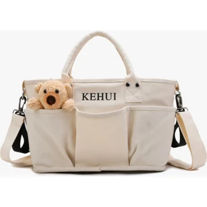 Lovehome Ayıcık Detaylı Askılı Anne Bebek Çantası - Beyaz (Yurt Dışından)