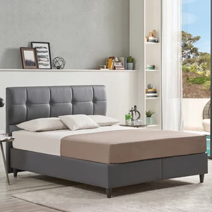Bedding Lento Baza - Arges Başlık 2'li Set - Gri - 090X190