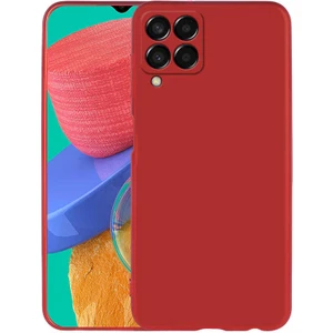 Case 4U Samsung Galaxy M33 Uyumlu Kılıf Klasik Mat Renkli Yumuşak Premier Silikon Kırmızı