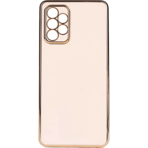 Case 4U Samsung Galaxy A13 4g Uyumlu Kılıf Kamera Korumalı Yumuşak Pastel Altın Kenar Bark Kapak Rose Gold