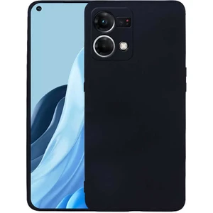 Case 4U Oppo Reno 7 4g Kılıf Klasik Mat Renkli Yumuşak Premier Silikon Siyah