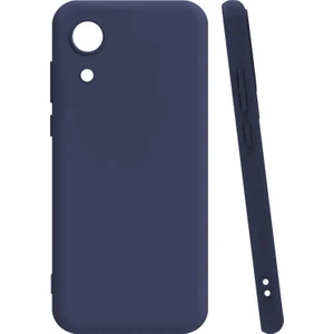 Case 4U A03 Core Uyumlu Kılıf Kamera Korumalı Mat Renkli Yumuşak Kalın Sağlam Silikon Kılıf Biye Lacivert