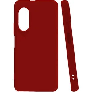 Case 4U Huawei Nova 9 SE Kılıf Mat Renkli Yumuşak Kalın Sağlam Silikon Kılıf Biye Kırmızı