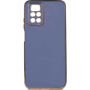 Case 4U Xiaomi Redmi Note 11 Pro 5g Kılıf Kamera Korumalı Yumuşak Pastel Altın Kenar Bark Kapak Açık Mavi