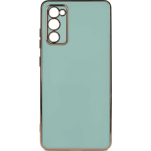 Case 4U Samsung Galaxy A03s Uyumlu Kılıf Kamera Korumalı Yumuşak Pastel Altın Kenar Bark Kapak Açık Yeşil