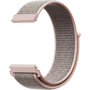 Samsung Galaxy Watch 4 Classic 42 mm R880 Için Dokuma Kordon Kum Pembe
