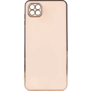 Case 4U Xiaomi Redmi 9C Kılıf Kamera Korumalı Yumuşak Pastel Altın Kenar Bark Kapak Rose Gold