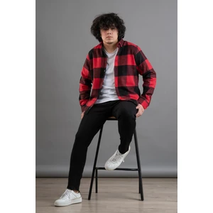 Slimfit Ekoseli Erkek Oduncu Gömlek