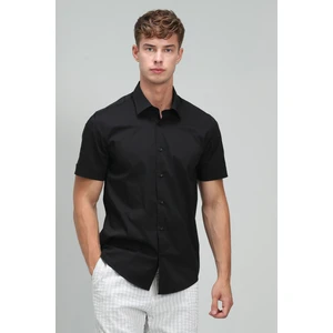Arus Erkek Smart Gömlek Slim Fit Siyah
