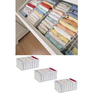 3 Adet - Xlarge 8 Gözlü Çekmece Içi Düzenleyici Organizer 31 x 36 x 12