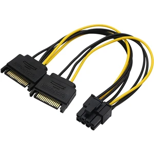 8 Pin - 2xsata 15 Pin Sata Güç Kablosu (Sata - 8 Pin Pcıe) Ekran Kartı Power Kablosu 8pin Sata 6pin
