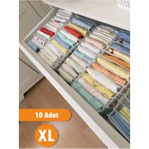 10 Adet - Xlarge 8 Gözlü Çekmece Içi Düzenleyici Organizer 31 x 36 x 12