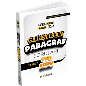 Tercih Akademi Yayınları TYT KPSS ALES DGS Çalıştıran Paragraf Soruları