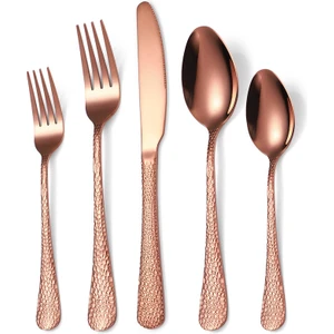 Love Home Paslanmaz Çelik Çatal/bıçak/kaşık - Pembe Altın (Yurt Dışından)