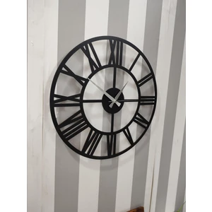 Wooden Factory Time Collection Flat Siyah Roma Rakamlı Saat