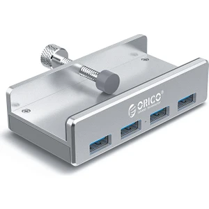 MH4PU Usb3.0 4 Portlu Masa ve Monitör Kenar Kelepçeli Çoklayıcı Hub, Gri