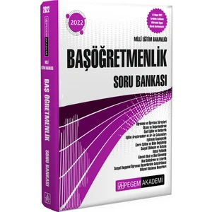 Pegem Akademi Yayıncılık 2022 Milli Eğitim Bakanlığı Başöğretmenlik Soru Bankası