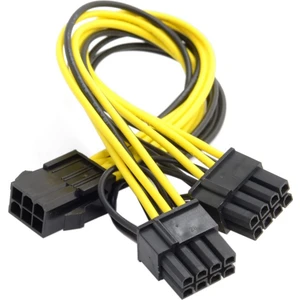 6 Pin 8 Pin Y Kablo 6 Pin Dişi - Çift 8 Pinli (6+2) Erkek Pcıe 6p - 2x 6+2p Ekran Kartı Psu Kablosu