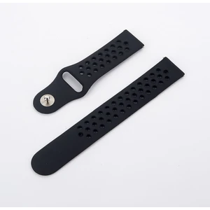 Samsung Galaxy Watch 4 Classic 42 mm R880 Için Delikli Spor Kordon Füme Siyah