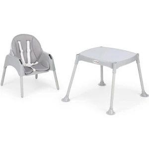 Baby Door Babydoor & Mama Dia Çalışma Masalı Pedli Mama Sandalyesi Gri 3 In 1