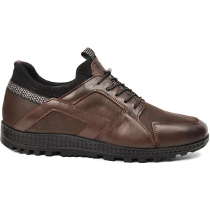 5856 Kahve Hakiki Deri Erkek Günlük Ayakkabı