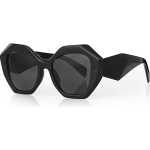 Nairobi Black Geometrik Oversize Unisex Güneş Gözlüğü