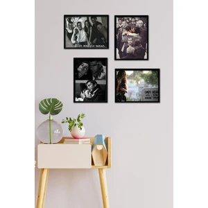 Ezel 4 Parça Çerçeve Görünümlü Set Tablo