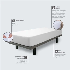 Velfont Mekong Bambu Çift Taraflı Sıvı Geçirmez Alez 200X200X30